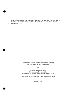 Sprould, R.N.; (1969)A sequential fixed-width confidence interval for the mean of a U-statistics."