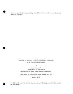 Loynes, R. M.; (1969)Theorems of ergodic type for stationary sequences with missing observations."