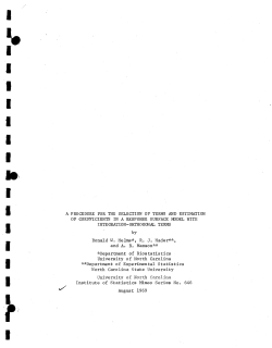Helms, R. W.; (1969). "A procedure for the selection of terms and estimation of coefficients in a response surface model with integration-orthogonal terms."