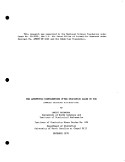 Hayakawa, T.; (1970)The asymptotic distribution of statistics based on the complex Gaussian distribution."