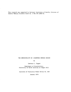 Kupper, L.L.; (1970)The admissibility of a response surface design."