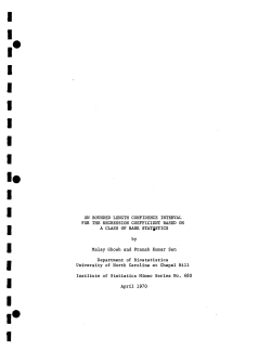 Sen, P.K. and Ghosh, M.; (1970)On bounded length confidence intervals from the regression coefficient based on a class of rank statistics."