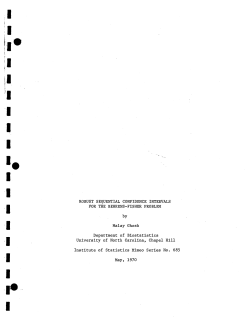 Ghosh, M.; (1970)Robust sequential confidence interval for the Behrens Fisher problem."