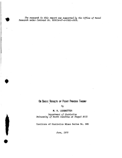 Leadbetter, M.R.; (1970)On basic results of point process theory."