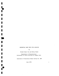 Sen, P.K. and Ghosh, M.; (1970)Sequential rank tests for location."