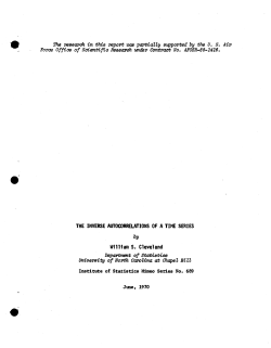 Cleveland, W.S.; (1970)The inverse auto-correlation of a time series."