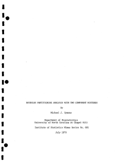 Simons, M.J.; (1970)Bayesian partitioning analysis with two components mixtures."