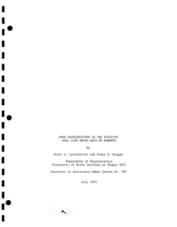 Lachenbruck, P., and Brogan, D.; (1970)Some distributions on the positive real lines which have no moments."
