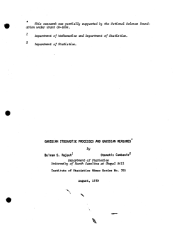 Rajput, B.S. and Cambanis, S.; (1970)Guassian stochastic processes and Gaussian measures."