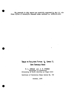 Johnson, N.L. and Kitchen, J.O.; (1970)Tables to facilitate seeking S b curves II. Both terminals known."