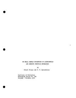 Dionne, A. and Qusenberry, C.P.; (1970)On small sample proerties of distribution and density function estimators." Thesis.