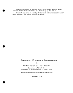 Qualls, Clifford and Watanabe, H.; (1970)An asymptotic 0-1 behaviour of Gaussian processes."