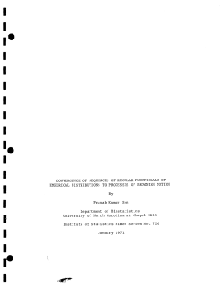 Sen, P.K.; (1971)Convergence of sequences of regular functional of Empirical distributions of processes of Brownian motion."