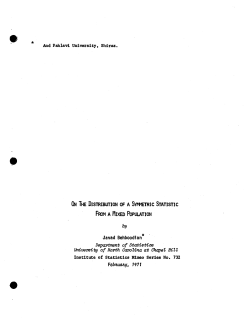 Behboodian, J.; (1971)On the distribution of a symmetric statistics from a mixed population."