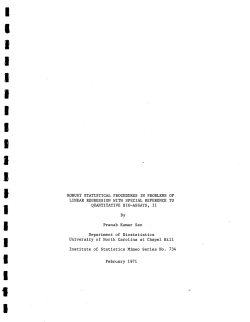 Sen, P.K.; (1971).Robust statistics procedures in problems of linear regressions with specific reference to quantitative bio-assay. II."