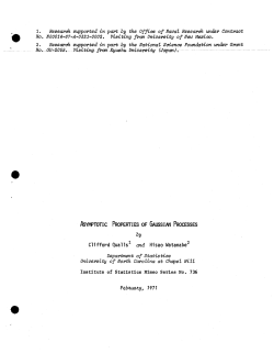 Qualls, C. and Watanabe, H.; (1971)Asymtotic properties of Gausssian processes."