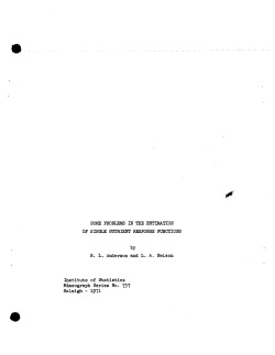 Anderson, R.L. and Nelson, L.A.; (1971)Some problems in the estimation of single nutrient response functions."