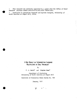 Gould, F.J. and Howe, S.; (1971)A new result on interpreting Lagrange multipliers as dual variables."