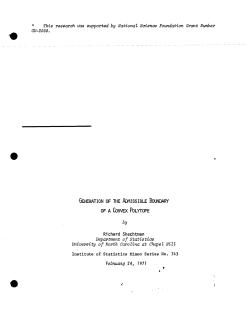 Shachtman, R.; (1971)Generation of the admissible boundary of a convex polytope."