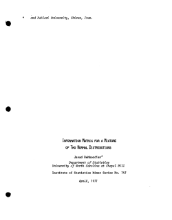 Behboodian, J.; (1971)Information matrix for a mixture of two normal distributions."