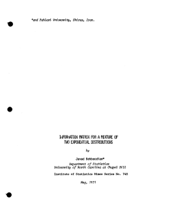 Behboodian, J.; (1971)Information matrix for a mixture of two exponential distributions."