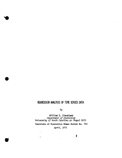 Cleveland, W.S.; (1971)Regression analysis of time series data."