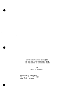 Hartwell, Tyler David; (1971)Estimating variance components for two-way disproportionate data by the method of unweighted means." Thesis.