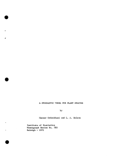 Ordoukhani, Nasser; (1971)A stochastic model for plant spacing." Thesis.