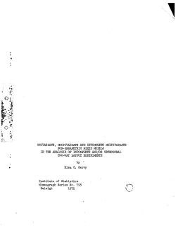 Servy, E.C.; (1972)Univariate, multivariate and incomplete multivariate nonparametric mixed models in the analysis of incomplete and/or orthogonal two-way layout experiments." Thesis.