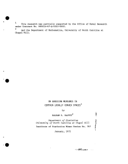 Rajput, B.S.; (1972)On Gaussian measures in certain locally convex spaces."