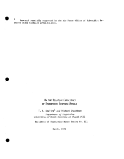 Dowling, T. and Shachtman, R.; (1972)On the relative efficiency of randomized response models."