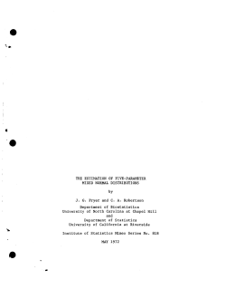 Fryer, J.G. and Robertson, C.A.; (1972)The estimation of five parameter mixed normal distributions."