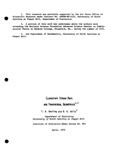 Dowling, T. and Kelly, D.G.; (1972)Elementary strong maps and transversal geometries."