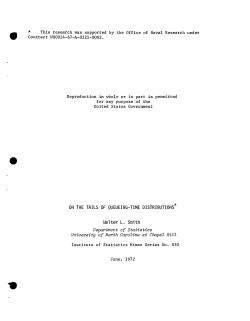 Smith, Walter; (1972)On the tails of queuing-time distributions."