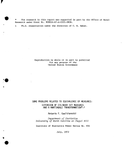 Gualtierotti, Antonio F.; (1972)Some problems related to equivalence of measures: extension of cylinder set measures and a martingale transformation."