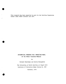 Shachtman, R. and Mcloughlin, C.; (1973)Mathematical programs for a mathematical model of the family planning process."