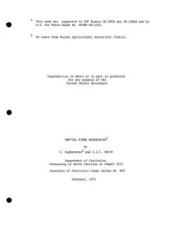 Raghavarao, D. and Smith K.J.C.; (1973)Partial ridge regression."