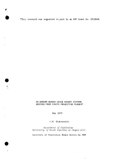Chakravarti, I.M.; (1973)On random search using binary systems derived from finite projective planes."