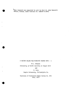 Johnson, N.L. and Kotz, S.; (1973)A vector valued multivariate hazard rate - I."