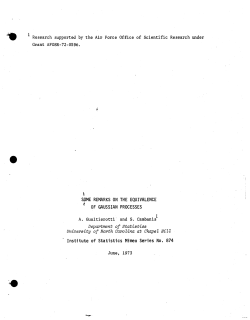 Gualtierotti, A. and Cambanis, S.; (1973)Some remarks on the equivalence of Gaussian processes."