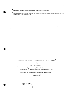 Leadbetter, M.R.; (1973)Locating the maximum of a stationary normal process."