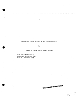 Gerig, T.A. and Gallant, A.R.; (1973).Constrained linear models: A SAS implementation."