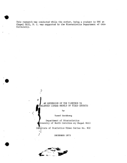 Hochberg, Yosef; (1973).An extension of the T-method to unbalanced linear models of fixed effects."