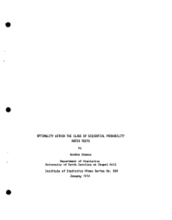 Simons, Gordon; (1974). "Optimality within the class of sequential probability ratio tests."