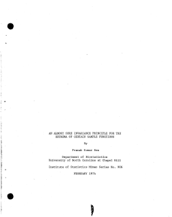 Sen, P.K.; (1974). "An almost sure invariance principle for the extrema of certain sample functions."