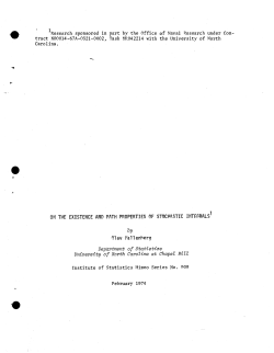 Kallenberg, O.; (1974)On the existence and path properties of stochastic integrals."