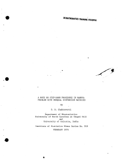 Chakravorti, S.R.; (1974). "A note on step-down procedure in Manova problem with unequal dispersion matrices."