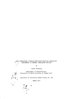 Hochberg, Yosef; (1974). "Some approximate pairwise-efficient multiple-comparison procedures in general unbalanced designs."