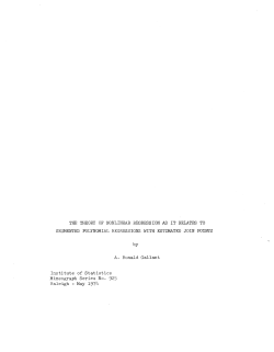 Gallant, A.R.; (1974)The theory of nonlinear regression as it relates to segmented polynomial regressions with estimated join points."