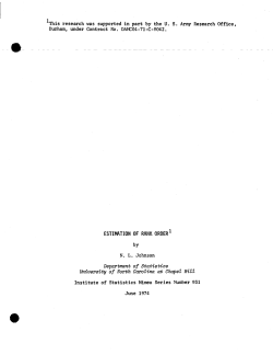 Johnson, N.L.; (1974) "Estimation of rank order."